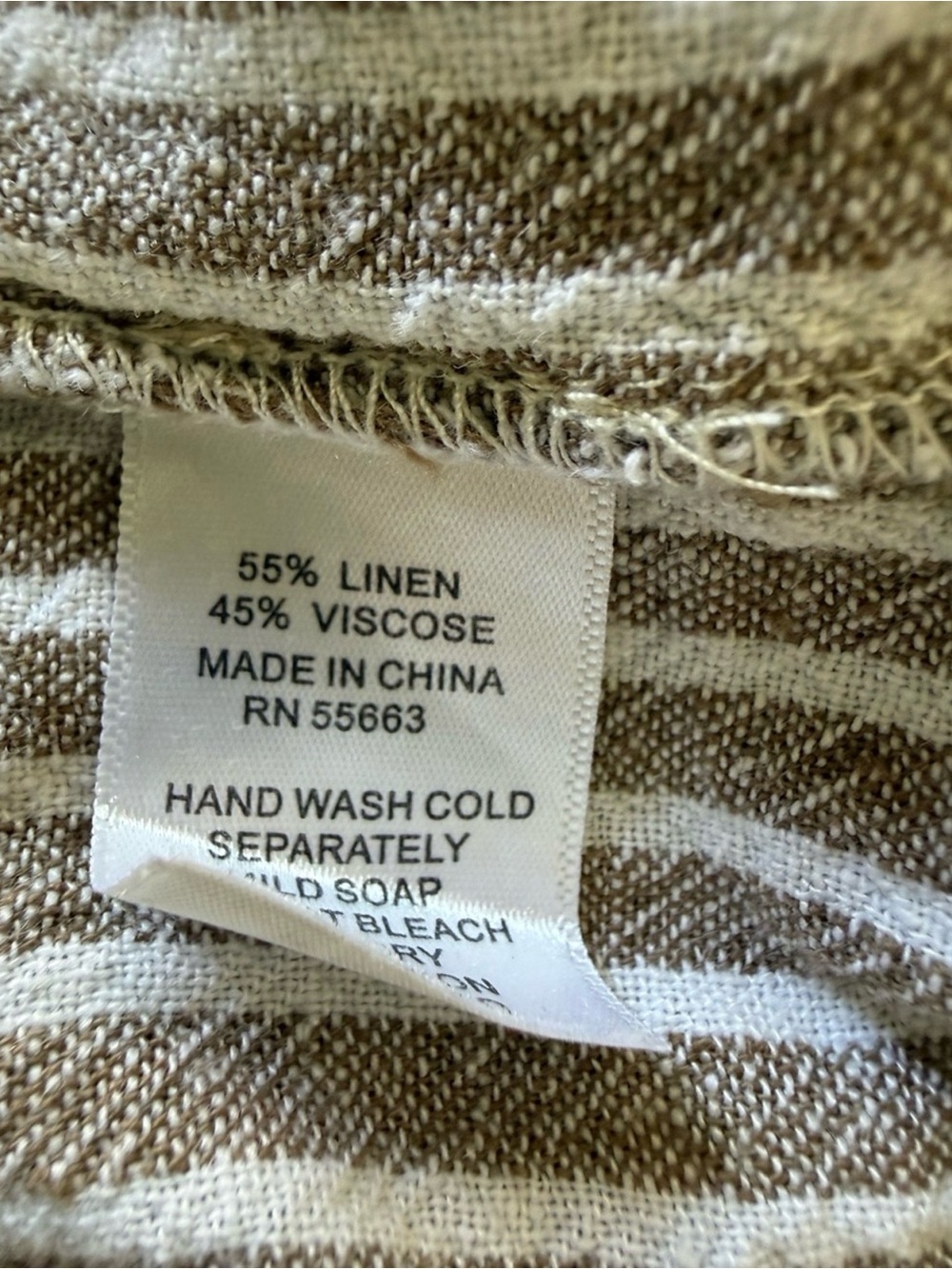 Cynthia Rowley Beige and White Striped Tiered Maxi Linen Dress - Picture 7 of 8